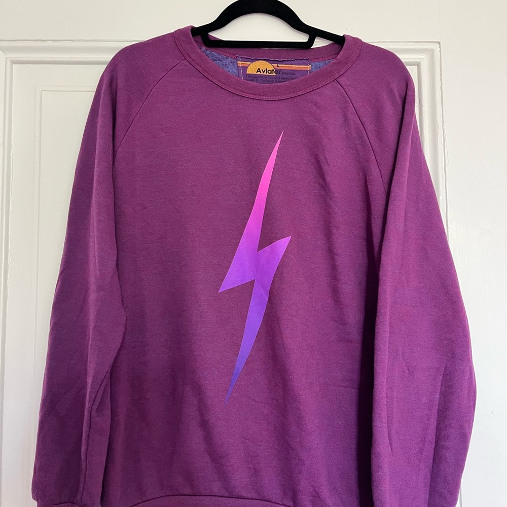 Purple Lightning Bolt Sweatshirt